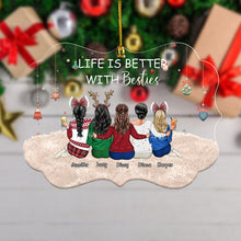 Besties Forever - New Version - Personalized Acrylic Ornament - Christmas, New Year Gift For Sista, Sister, Soul Sister, Best Friend, BFF, Bestie, Friend