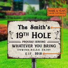 Personalized Golf 19th Hole Customized Classic Metal Signs-CUSTOMOMO