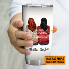 Sisters Forever Never Apart Maybe In Distance But Never At Heart - Personalized Tumbler Cup.