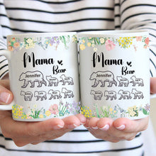 Personality Customized Mug - Floral Mama Bear - Gift For Mother