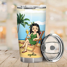 Just A Girl Who Loves Beaches - Personalized Custom Tumbler