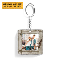 Custom Photo - God Knew My Heart Needed You - Couple keychain - Personalized Custom Keychain