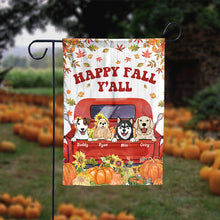 Happy Fall Y'all - Personalized Dog Flag, Autumn Fall Season Gift For Dog Lovers