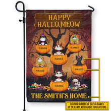 Cat Cosplay Happy Hallomeow Custom Flag, Pumpkin, Devil & Witch Cat Costumes, Personalized Halloween Decoration
