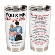 Want To Be Your Last Everything - Personalized Tumbler Cup - Gift For Couple - Couple Shoulder To Shoulder