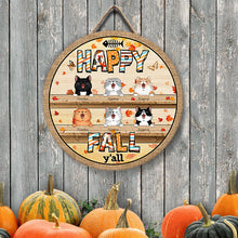 Fall Welcome Door Signs, Fall Gifts For Cats Lovers, Hello Fall Y'all , Cat Mom Gifts