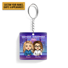 You Are The Reason I Don't Punch People At Work - Work Besties - Gift For Colleague Personalized Custom Keychain