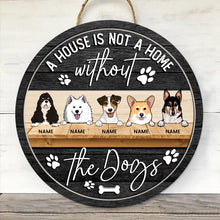 A House Is Not A Home Without The Dog - Custom Background - Personalized Dog Door Sign