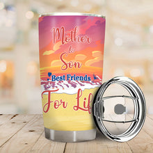 Mother And Children Forever Linked Together & Beach Tumbler - Gifts For Mother - Personalized Custom Tumbler