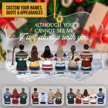 There's A Little Bit Of Heaven In Our Home - Personalized Acrylic Ornament - Memorial Gift For Family, Remembrance, Grief Gift, Sympathy Gift