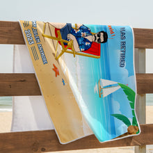 The Legend Has Retired Not My Problem Anymore Gift For Father & Mother - Retirement Gift - Personalized Custom Beach Towel