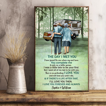 Camping Old Couple Forest The Day I Met You - Gifts Personalized Custom Framed Canvas Wall Art