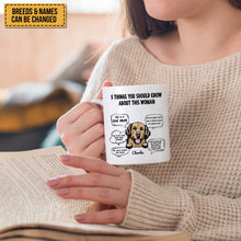 Five Things You Should Know About Her - Gift For Dog Mom, Personalized Mug