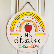 Teacher Name Sign | Personalized Rainbow Sign | Teacher Welcome Sign | Teacher Gift | Teacher Signs | Teacher Door Sign | Back To School