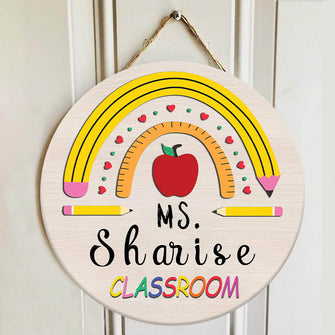 Teacher Name Sign | Personalized Rainbow Sign | Teacher Welcome Sign | Teacher Gift | Teacher Signs | Teacher Door Sign | Back To School