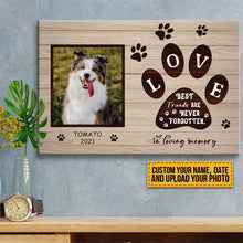 Best Friends Are Never Forgotten - Memorial Canvas - Personalized Custom Canvas Wall Art