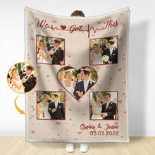 Couple Blanket - Anniversary Gifts, Personalized Custom Fleece Flannel Blanket