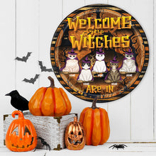 Halloween Welcome Door Signs, Halloween Custom Wooden Signs, Welcome The Witches Are In