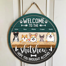 Welcome To The Shishow Hope You Brought Acoho - Custom Background V2 - Personalized Dog & Cat Door Sign tiktok