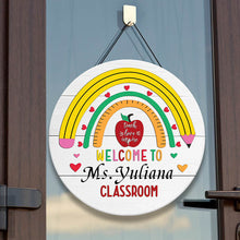 Personalized Custom Teacher Door Sign Back To School Teacher Name Sign Welcome Sign Door Hanger Appreciation gift for teachers
