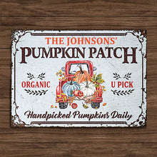 Autumn Farm Pumpkins Patch, Farm Decor, Harvest Season, Custom Classic Metal Signs