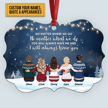 The Love Between Brothers & Sisters Is Forever - Personalized Aluminum Ornament - Christmas Gift Siblings Ornament For Siblings - Family Hugging