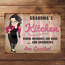 Grandma's Kitchen - Personalized Metal Sign - Mother's Day Gift - Gift For Mother, Grandma, Nana, Mama