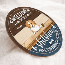 Welcome To The Shishow Hope You Brought Acoho - Custom Background V2 - Personalized Dog & Cat Door Sign tiktok