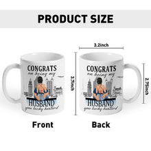 Congrats On Being My Husband Boyfriend You Lucky - Couple Mug - Gift For Boyfriend Husband - Customized Mug