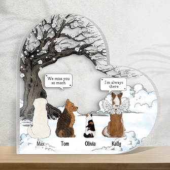 They Still Talk About You Memorial Heart-Shaped Acrylic Plaque Personalized Custom Gift For Pet Lovers