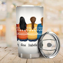 Sisters Forever Never Apart Maybe In Distance But Never At Heart - Personalized Tumbler Cup.