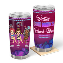 Chibi Girl Beaches Booze Besties Friendship - Personalized Custom Tumbler