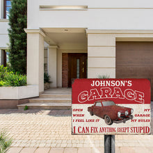 Personalized Auto Mechanic Garage I Can Fix Anything -Gift For Grandfather - Customized Classic Metal Signs