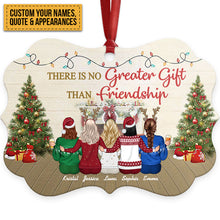 Friendship Is The Greatest Gift - Personalized Custom Benelux Shaped Wood Christmas Ornament - Gift For Bestie, Best Friend, Sister, Birthday Gift For Bestie And Friend, Christmas Gift