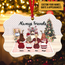 Christmas Ornament - Always Sisters - Personalized Christmas Ornament - Up to 5 Girls
