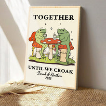 Together Until We Croak Frog Print Personalized Custom Framed Canvas Wall Art