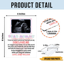 Custom Photo Mommy I Can Hear You Say You Love Me - Loving, Birthday Gift For Mom-To-Be, Mother, Mom - Personalized Acrylic Plaque