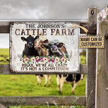 Personalized Cattle Relax Customized Classic Metal Signs-CUSTOMOMO