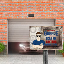 Daddy's Garage - I Can Fix Anything Except Stupid - Gift For Dad - Personalized Custom Classic Metal Signs