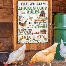 Personalized Chicken Coop Rules Customized Classic Metal Signs-CUSTOMOMO