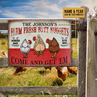 Personalized Chicken Nuggets Come Customized Classic Metal Signs-CUSTOMOMO