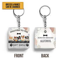 Personalized Custom Keychain Welcome To The Shitshow Keychain - Gifts For Dog Lovers - Personalized Dog Gifts - Custom Keychain