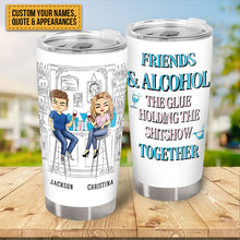 Here's To Another Year Of Bonding Over Alcohol White Best Friends - Bestie BFF Gift - Personalized Custom Tumbler