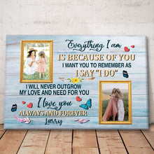 I Will Never Outgrow My Love And Need For You - Gifts For Mother, Mother’s Day Gift Personalized Custom Framed Canvas Wall Art