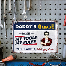 Daddy's Garage My Tools My Rules - Gift for Dad - Personalized Custom Classic Metal Signs