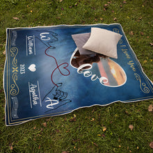 Personalized Photo Blanket - Couples Loving Gift - Gift For Wife Husband Boyfriend Girlfriend