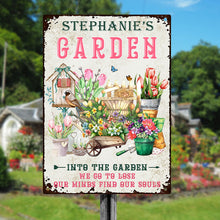 And Into The Garden We Go Gardening - Customized Classic Metal Signs - Garden Signs - Gift For Gardening Lovers