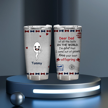 Glad To Be Your Best Kids - Family Personalized Custom Tumbler - Father's Day Gift - Gift For Dad