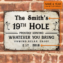 Personalized Golf 19th Hole Customized Classic Metal Signs-CUSTOMOMO