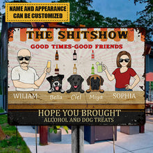 Personalized Custom Classic Metal Signs Backyard Dog Owner Gift For Dog Lovers, Couple, Beer Lovers